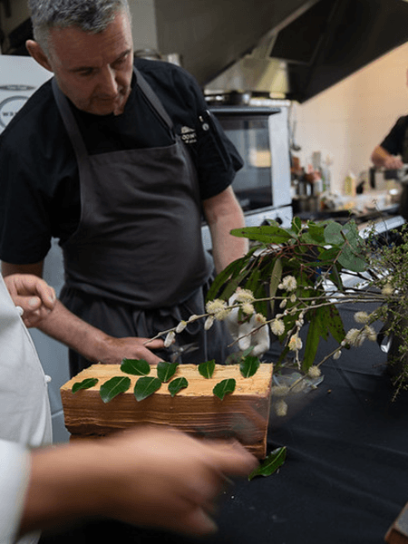 Head Chef, Adrian Walker preparing meals for poronui lodge