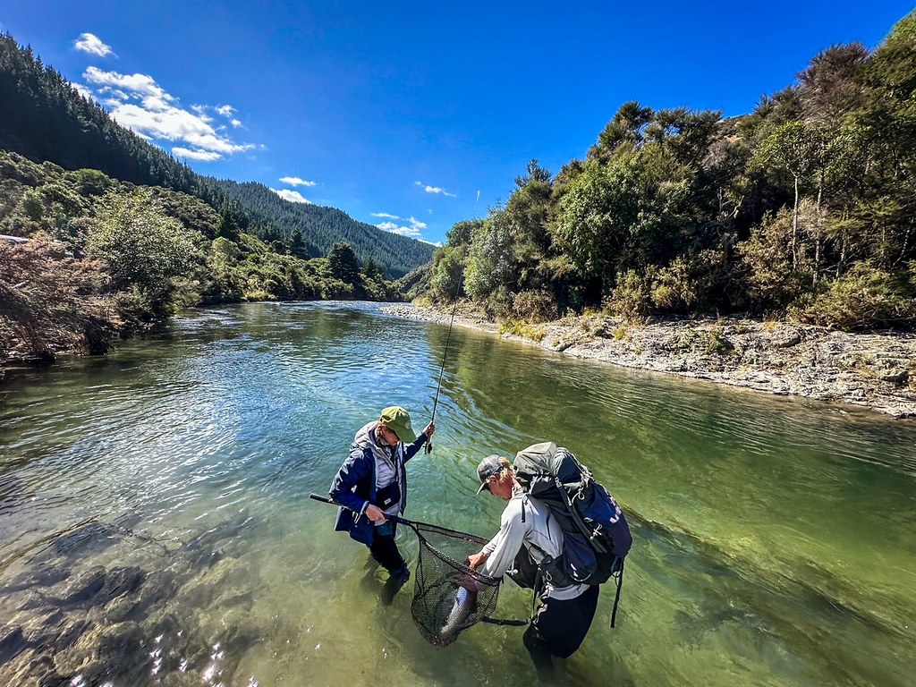 two person fishing in poronui